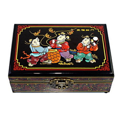 Vue du dessus de la boîte 'Folklore chinois' représentant 3 personnages