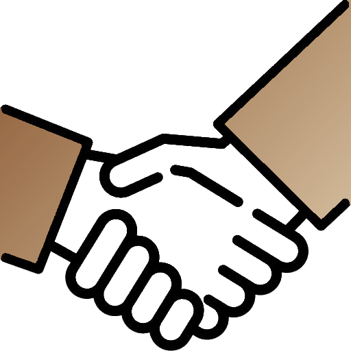 Logo "satisfait ou remboursé" (2 mains serrées)